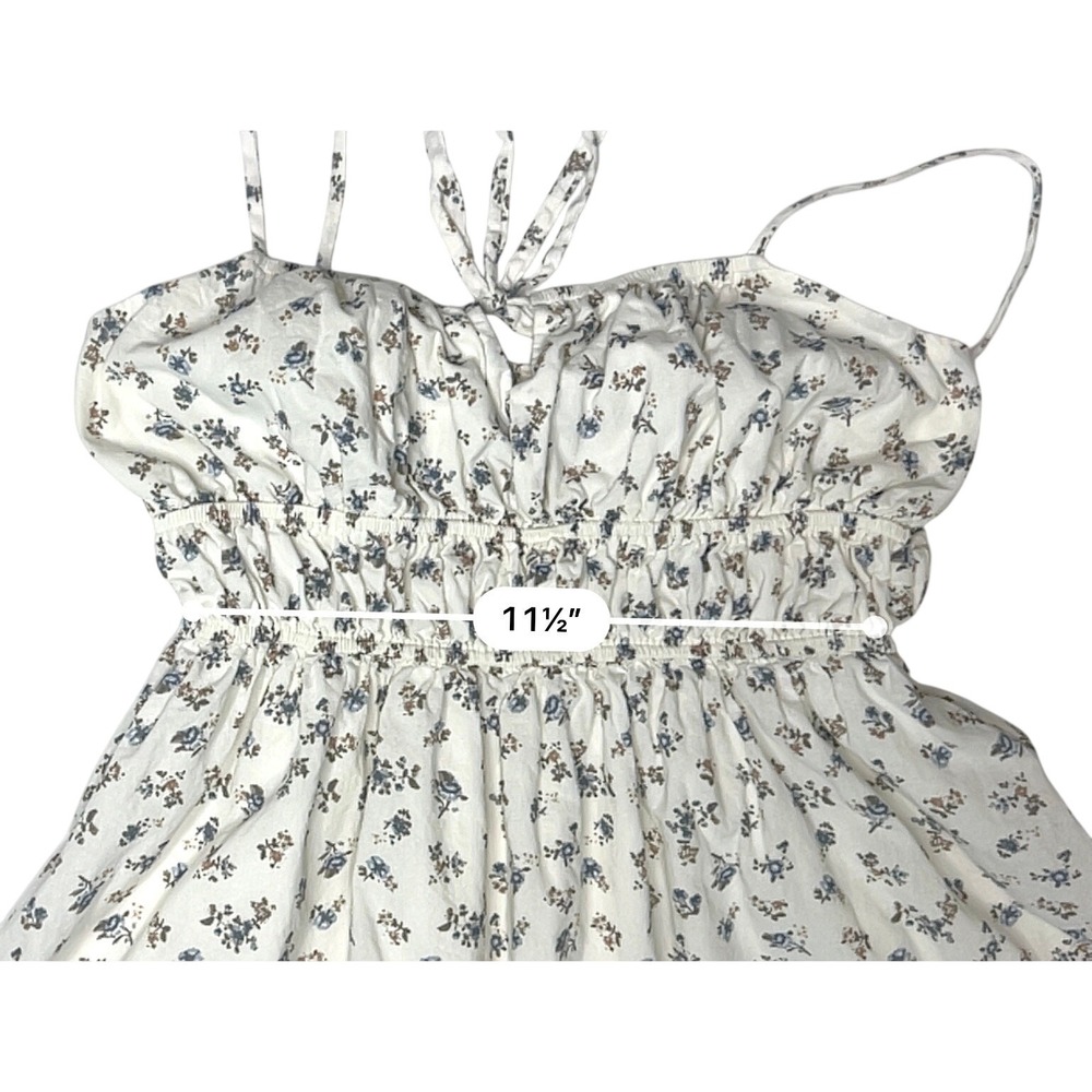 Lulu's Darling Mindset White Prairie Dress MEDIUM Floral Sleeveless Coquette - Picture 7 of 13